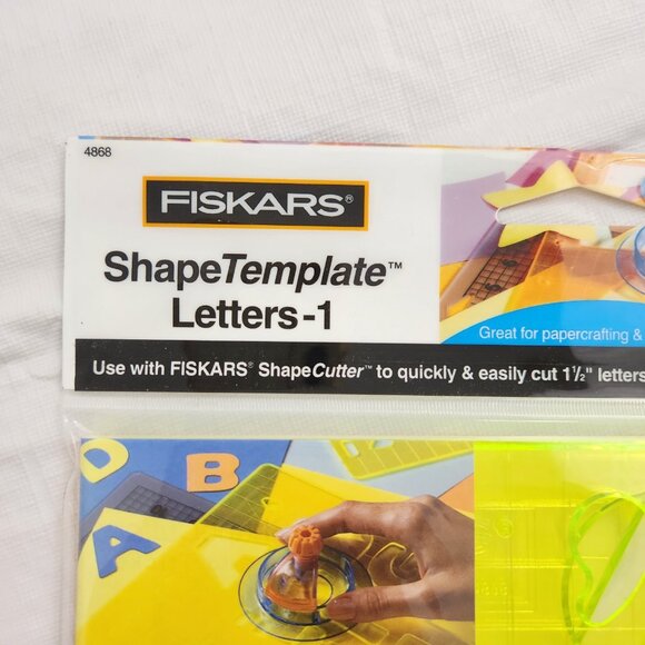 Fiskars Shape Template Plastic Yellow Letters - 1 Three Pieces - Picture 3 of 5